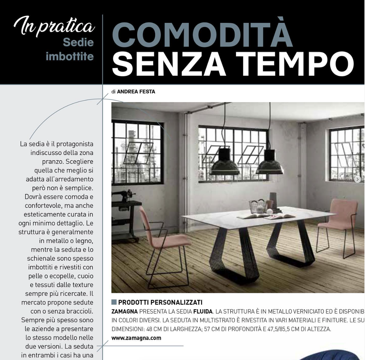 Zamagna Italia in the April edition of 1000 ideas for renovation